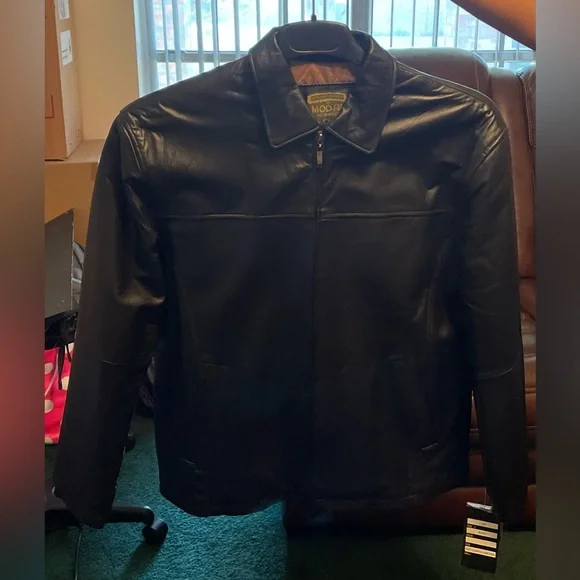Smooth Genuine Leather Jacket (Never worn with style tag still attached) - Picture 2 of 2